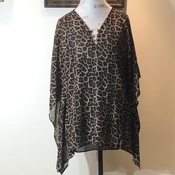 Michael Kors Animal Print  Ring Embellished Sz S/M - Picture 2 of 7